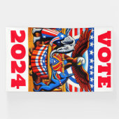 Stemming in 2024: presidentsverkiezingen spandoek (Horizontaal)