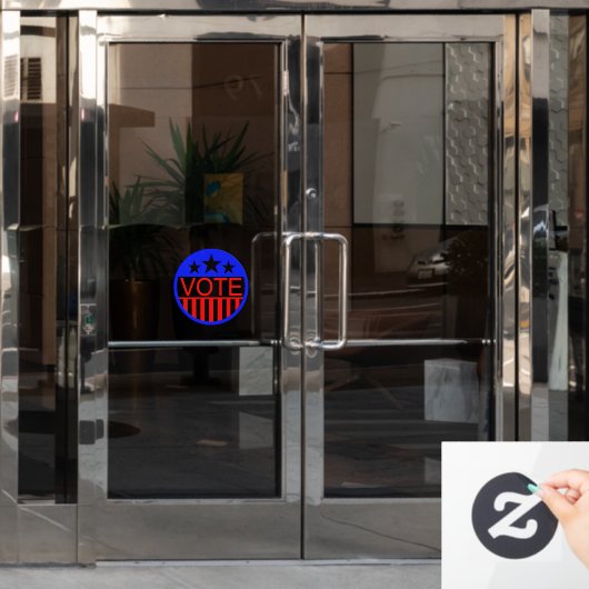 Stemming in Amerika Raamsticker (Kantoordeur)