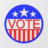 Stemming in Amerika Raamsticker (Vel)