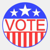 Stemming in Amerika Ronde Sticker (Voorkant)