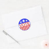 Stemming in Amerika Ronde Sticker (Envelop)