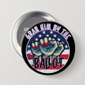 Stemming in commissie: met algemene stemmen aangen ronde button 7,6 cm (Voorkant /achterkant)