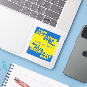 Stemming in commissie: met algemene stemmen aangen sticker (Laptop met iPhone)