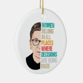 Stemming in het Hooggerechtshof, Ruth Bader Ginsbu Keramisch Ornament (Rechts)