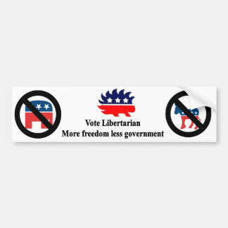 Stemming in Libertarian Bumpersticker