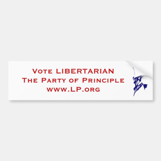 Stemming in Libertarian Bumpersticker (Voorkant)