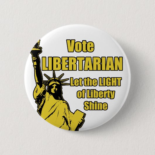 Stemming in Libertarian Ronde Button 5,7 Cm (Voorkant)