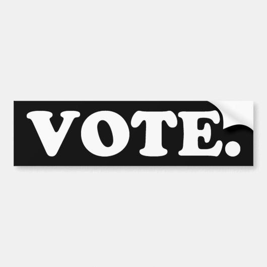 Stemming in moderne zwarte en witte auto bumpersticker (Voorkant)