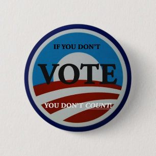 stemming in obama ronde button 5,7 cm