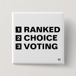 Stemming in volgorde 123 vierkante button 5,1 cm