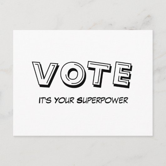 Stemming: It's Your Superpower Postcard Briefkaart (Voorkant)