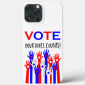 Stemming! Je stem telt! Patriottische handen Case-Mate iPhone Case (Achterkant)