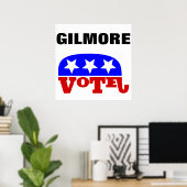 Stemming : Jim Gilmore Republikein Elephant Poster (Thuiskantoor)