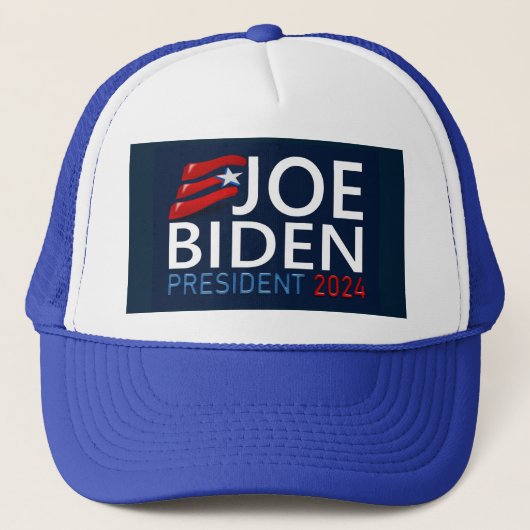 Stemming Joe Biden President 2024 Trucker Pet (Voorkant)