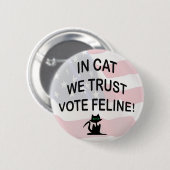 Stemming met Amerikaanse vlag Ronde Button 5,7 Cm (Voorkant /achterkant)