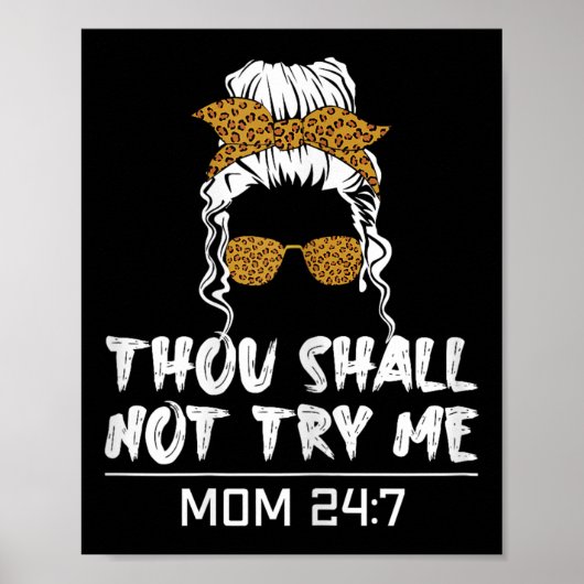 Stemming Moeder Citaat Gij Zult Mij Niet Tarten Mo Poster (Voorkant)