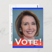 Stemming: Nancy Pelosi Briefkaart (Voorkant / Achterkant)