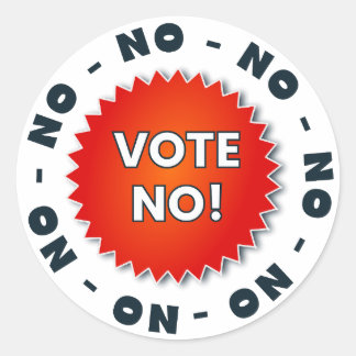 Stemming: nee (ronde) ronde sticker
