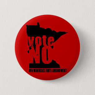 STEMMING NR. MN MARRIAGE HATE AMENDEMENT RONDE BUTTON 5,7 CM