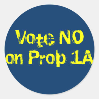Stemming nr. over Prop 1A Ronde Sticker
