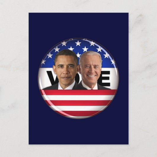 Stemming: Obama & Biden Briefkaart (Voorkant)