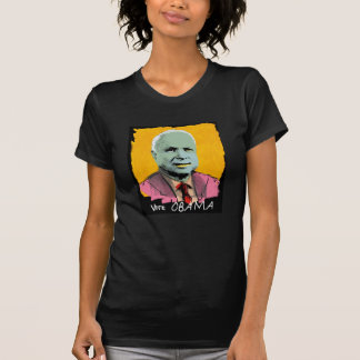 STEMMING OBAMA Sheer V-Neck T-shirt