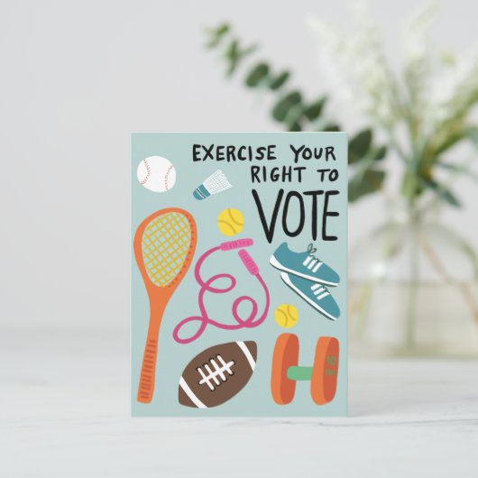 STEMMING oefent uw stemrecht uit Blauwe verkiezing Briefkaart (Staand voorkant)