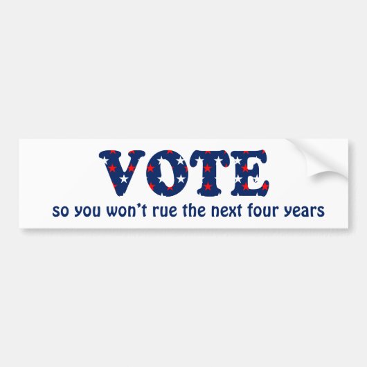 Stemming of verkiezing bumpersticker (Voorkant)