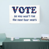 Stemming of verkiezing spandoek (Beurs)