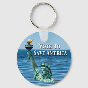 Stemming om Amerika te redden Deze verkiezingen Sleutelhanger