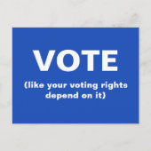 Stemming omdat je stemrecht er afhankelijk van is briefkaart (Voorkant)