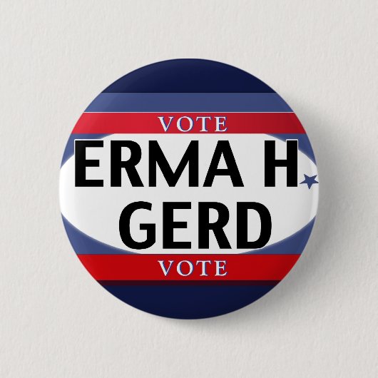 STEMMING! OMG STEMMING! ERMA H. DUITSLAND STEMMEN RONDE BUTTON 5,7 CM (Voorkant)
