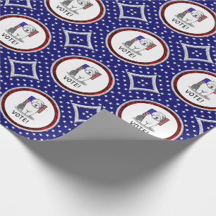 Stemming! Oud Engels Sheepdog Grey 1 Cute Politica Cadeaupapier