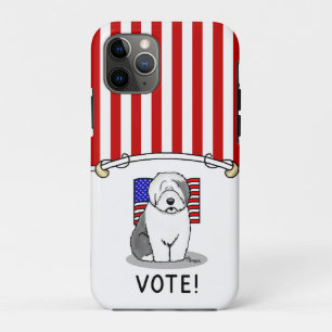 Stemming! Oud Engels Sheepdog Grey 1 Cute Politica iPhone 11 Pro Hoesje