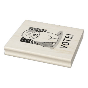 Stemming! Oud Engels Sheepdog Grey 1 Cute Politica Rubberstempel