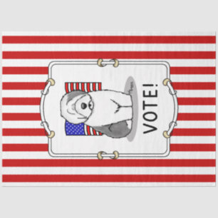 Stemming! Oud Engels Sheepdog Grey 1 Cute Politica Tissuepapier