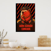 Stemming over de Sovjet-beer - russische beer meme Poster (Keuken)