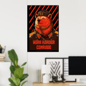 Stemming over de Sovjet-beer - russische beer meme Poster (Thuiskantoor)