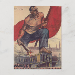 Stemming over het communistische propagandaPoster Briefkaart