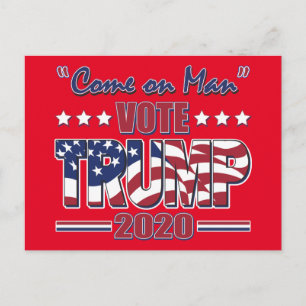 Stemming over het Man - Trump 2020 Briefkaart