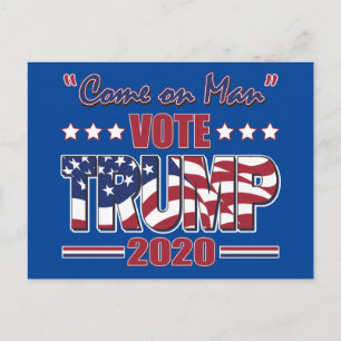 Stemming over het Man - Trump 2020 Briefkaart