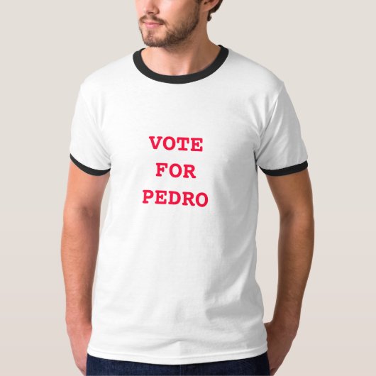 Stemming over het Shirt Pedro (Voorkant)