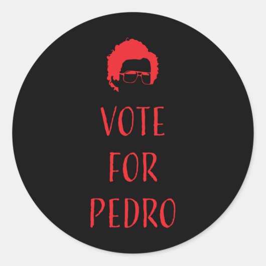 Stemming over Pedro - Napoleon Dynamite Ronde Sticker (Voorkant)