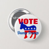 STEMMING Patriottische Donkey, Stars, Dump Trump Ronde Button 5,7 Cm (Voorkant /achterkant)