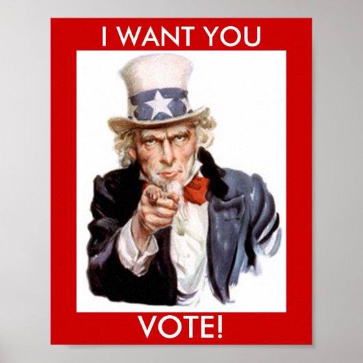 STEMMING POSTER UNCLE SAM (Voorkant)