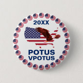 Stemming Potus Verkiezing Eagle Button (Voorkant)