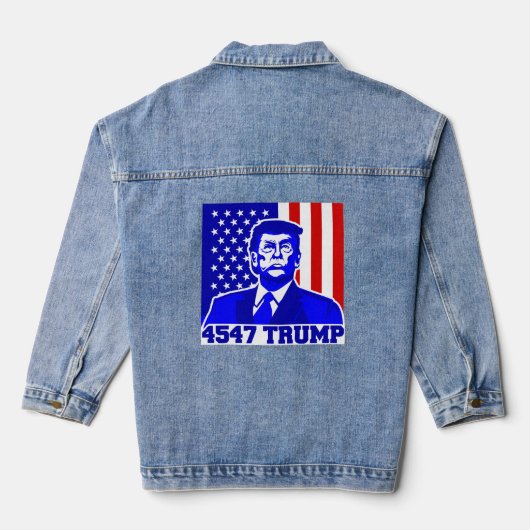 Stemming president Donald Trump 2024 Denim Jacket (Achterkant)