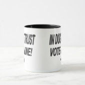 Stemming: punt met zwarte tekst mok (Midden)