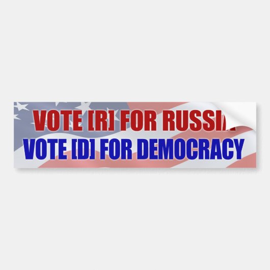 Stemming [ R ] voor Rusland Bumpersticker (Voorkant)