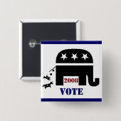 STEMMING REPUBLIEK IN BUTTON 2008 (Voorkant /achterkant)